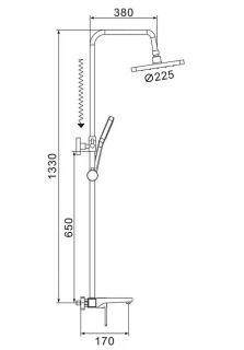 Душевая стойка Shevanik S9736 хром