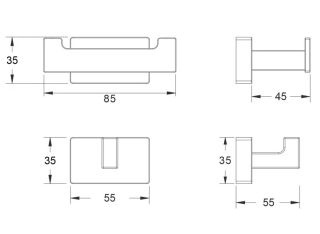 Крючок для ванной комнаты Shevanik SG5621T оружейная сталь