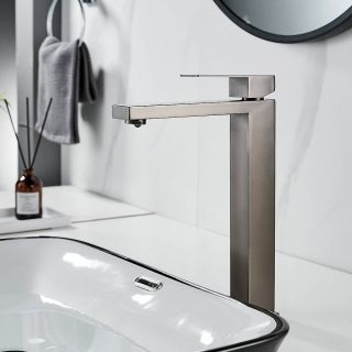 Смеситель для раковины Shevanik S7011T оружейная сталь