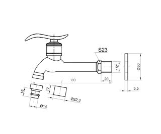 Кран Bronze de Luxe 21598/2, бронза