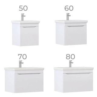 Тумба под раковину подвесная Vigo Grani 165 70 см белый