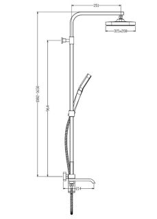 Душевая стойка Raglo R02.24 хром