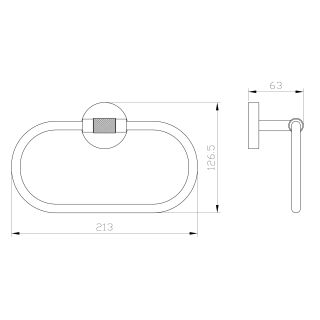 Вешалка для полотенец Wonzon & Woghand Majestic WW-9213 чёрный/золото