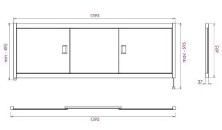 Экран под ванну Onika Монако 514001 140см белый