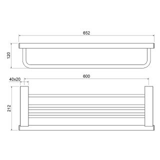 Полка для полотенец Timo Luiro 18558/18 чёрное золото