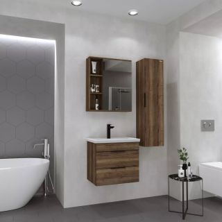 Шкаф-зеркало Grossman Форта 2060032 60см тёмный дуб