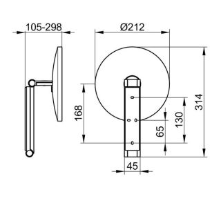 Зеркало косметическое Keuco iLook move 17612030000 бронза шлифованная