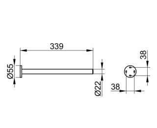 Держатель для полотенца 14923370000 Keuco Plan черный