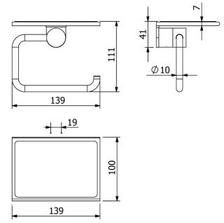 Держатель для туалетной бумаги Kludi Vela R 58971N0 брашированное золото