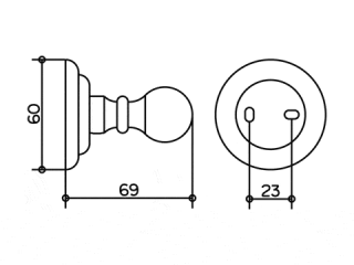 Крючок для халата Keuco Astor  02116010000 хром
