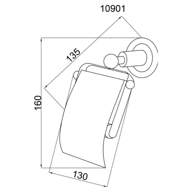 Держатель для туалетной бумаги Boheme Murano бронза 10901-BR