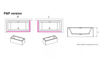 Акриловая ванна Riho Rethink Cubic Plug and Play B107011005 R 180х90см белый