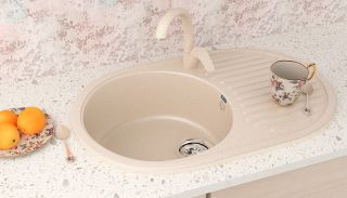 Смеситель для кухни Ulgran Classic U-007-302 песочный