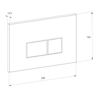 Клавиша смыва DQ Rhein DB1499006 графит