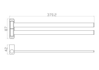 Вешалка для полотенец Wonzon & Woghand Eclipse WW-9131-GM тёмный графит