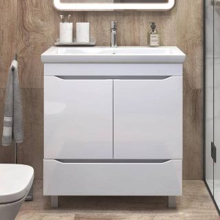 Тумба под раковину напольная Vigo Grani 286 80 см белый