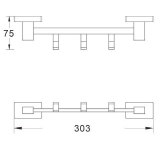 Планка с крючками Shevanik SG5631C белый