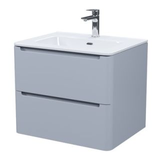 Подвесная тумба с раковиной IDDIS Edifice EDI60L0i95K 60см светло-серый