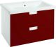 Тумба под раковину Bellezza Пегас 80см красный 00000007782