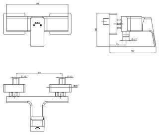 Смеситель для душа E.C.A. Tiera 102154024EX хром