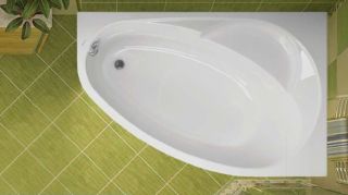 Акриловая ванна VagnerPlast Flora VPBA151FLA3PX-04 правая 150x100см белый