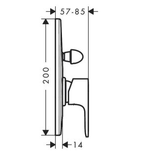 Смеситель для душа Hansgrohe Rebris E 72467670 черный