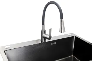 Смеситель для кухни Stella Polar Тулуза S3865-2 оружейная сталь черный