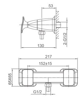 Смеситель для душа Wonzon & Woghand Shakespeare WW-654101-DG тёмное золото