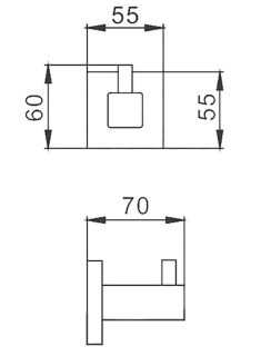 Крючок для ванной комнаты Haiba HB8905-1 чёрный матовый