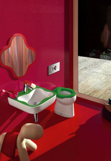 Унитаз приставной Laufen Florakids 8.2203.6.000.027.1 детский без сиденья