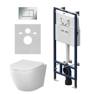 Унитаз с инсталляцией AM.PM Like IS100251.801900 хром