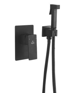 Гигиенический душ со смесителем Rose R2805H чёрный матовый