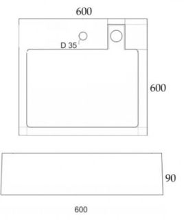 Раковина над стиральной машиной Stella Polar Ланти 60см белый SP-00000844