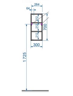 Шкаф навесной Эстет Dallas Luxe ФР-00001951 Л 30см белый