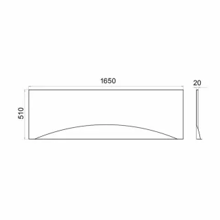 Фронтальный экран для ванны Triton Стандарт Щ0000050936 165 см