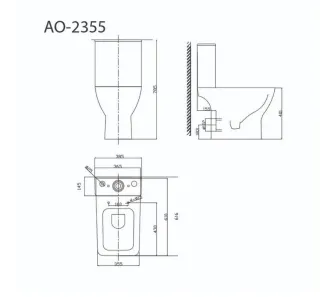 Унитаз напольный Triton-Pro Astro AO-2355 Щ0000058892 белый