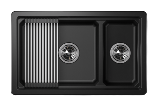 Мойка кухонная Granula Kitchen Space 7304U, ЧЁРНЫЙ