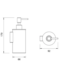 Дозатор для жидкого мыла WHITECROSS Ergo ER2244BL настенный черный