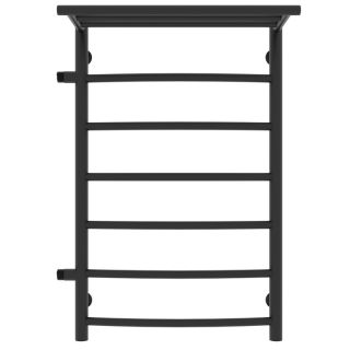 Полотенцесушитель водяной Laris Классик 73208025ЧМ левый с полкой П7 50x80см чёрный матовый