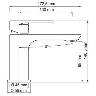 Wasserkraft Elbe 7403 Смеситель для раковины