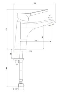 Смеситель для раковины Paini Messina MECR205N35 хром