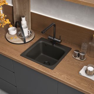 Смеситель для кухни Reflexion Lago RX9903BL оружейная сталь