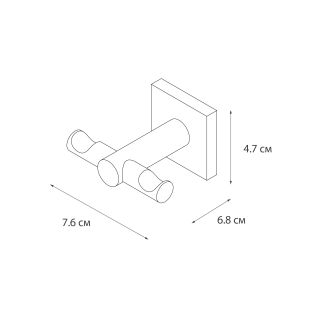 Крючок двойной Fixsen Lux Chrome (FX-15005A)