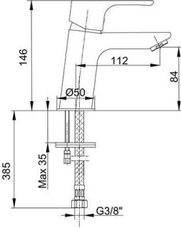 Смеситель для раковины E.C.A. Niobe 102188053EX хром