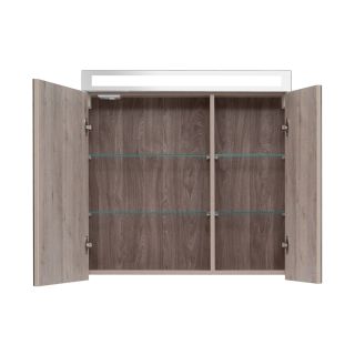 Зеркальный шкаф Dreja.Rus MAX 80 с LED-освещением, дуб кантри