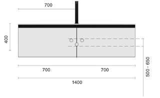 Тумба под раковину Armadi Art Quatro 790-M2-140(70+70)-D-A-LED 140 см с подсветкой бежевый/антрацит