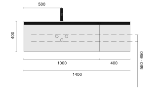 Тумба под раковину Armadi Art Quatro 790-M2-140-A-A 140 см антрацит