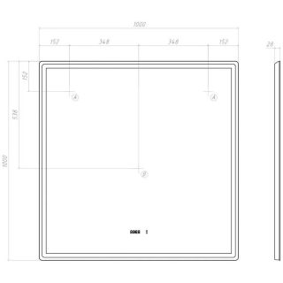 Зеркало с подсветкой Vigo Roberta Luxe 295 100 см