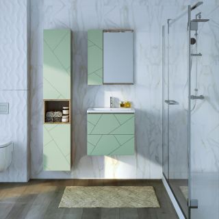 Тумба под раковину Бриклаер Кристалл 4627125417153 60 см фисташковый