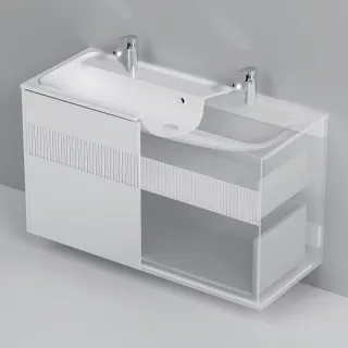 Тумба под раковину Am.Pm Func M8FFUX1202WM подвесная белая матовая 120  см